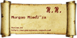 Murgas Mimóza névjegykártya